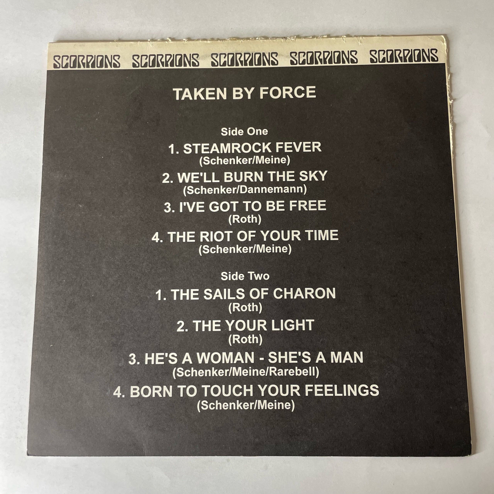 Винтажная виниловая пластинка LP Scorpions Taken By Force (Россия 1994)
