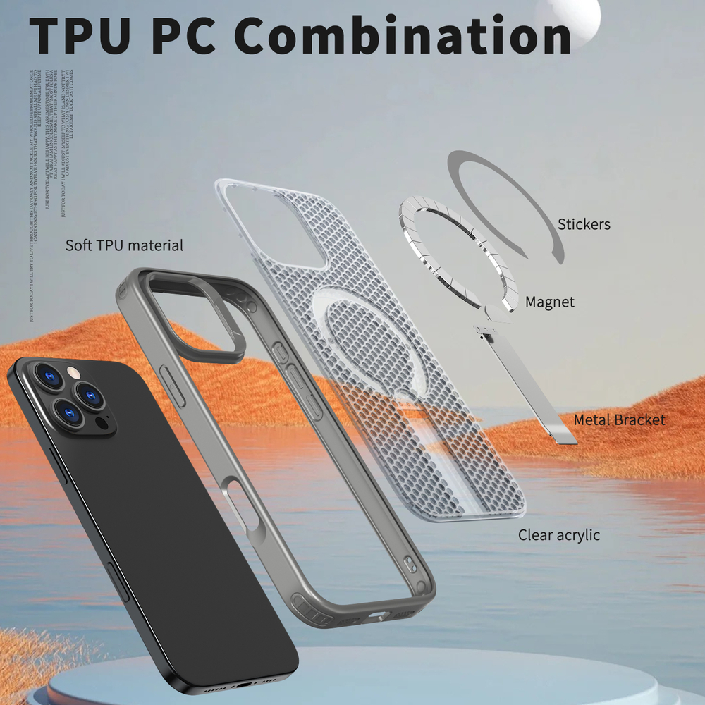 Прозрачный чехол Mesh Pro Magnetic Case для iPhone 16 Pro