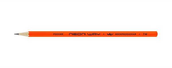 Карандаш чернографитный неоновый заточенный ТМ (HB) 72 шт, Neon way NW04, 1543 оранжевый, ВКФ NW04