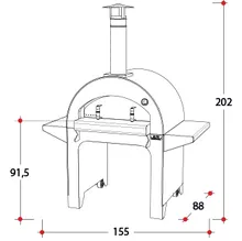 Печь для пиццы на дровах 4 Pizze