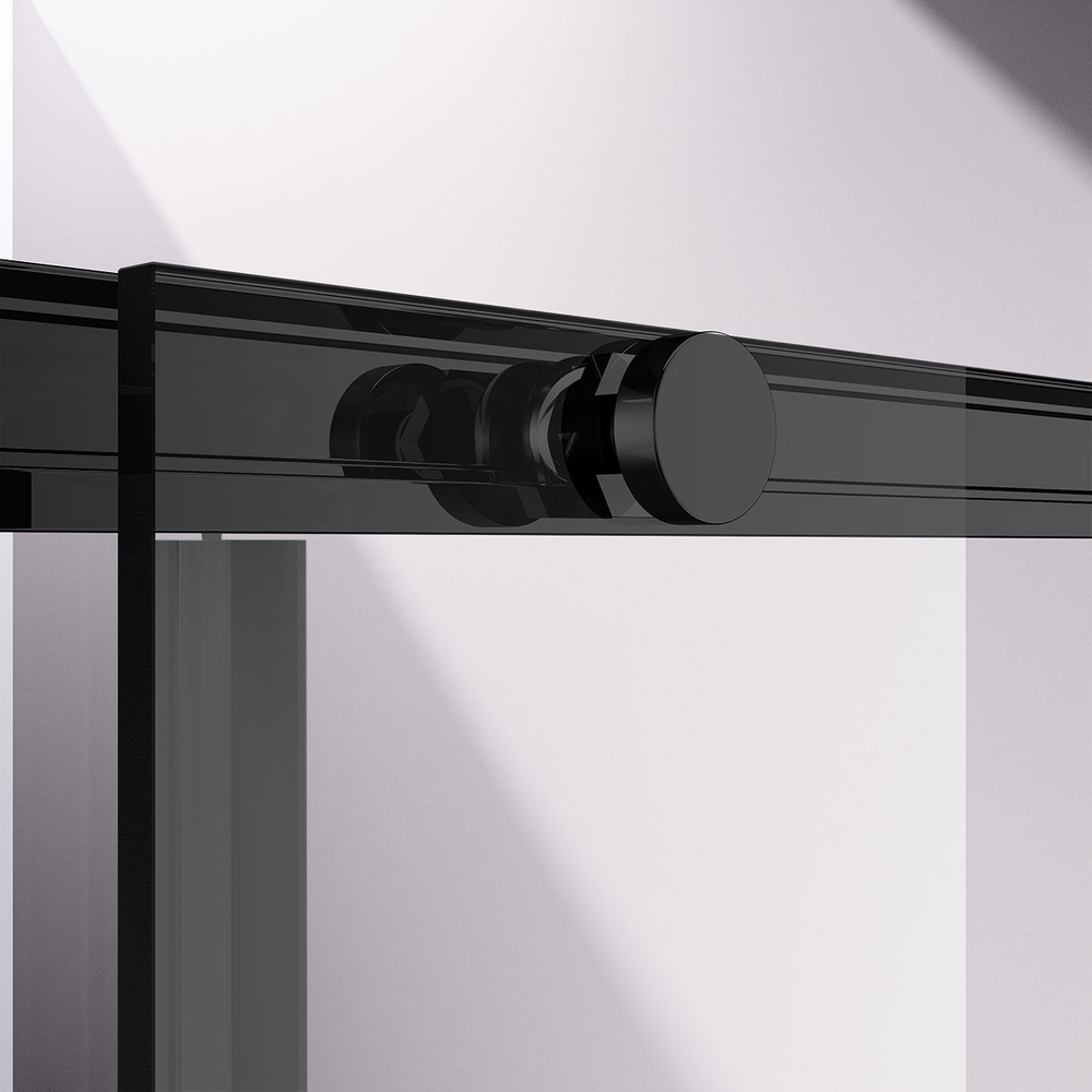 Душевой уголок Vincea Слим-Н (Slim-N) VSS-4SN900CLB, 900*900, черный, стекло прозрачное