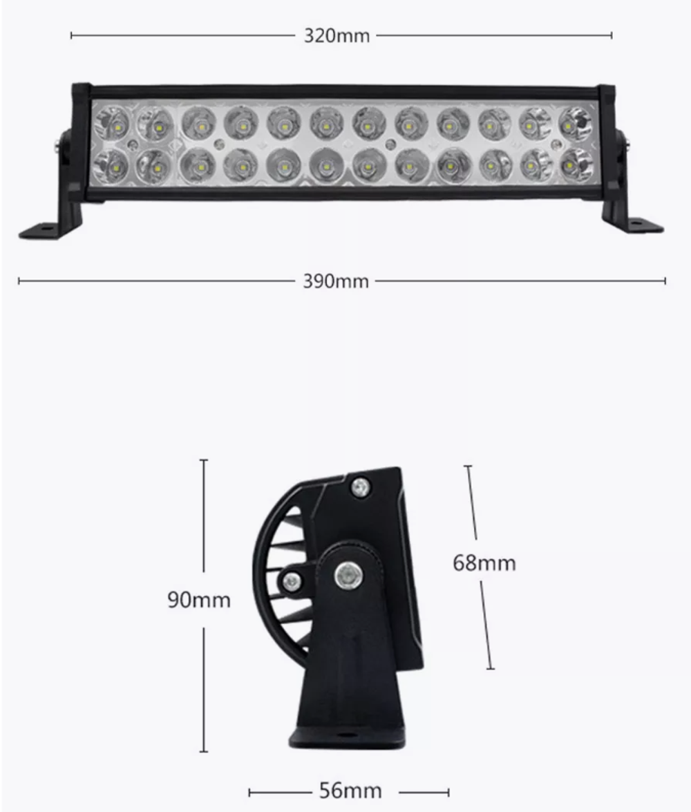 Балка LED  72W  (402*82*40мм) 2ряд GZ037