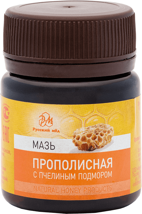 Мазь прополисная с пчелиным подмором Медолюбов