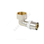 Угольник МП латунь никель пресс Дн 16х1/2"х90гр ВР ГОСТ 32415-2013 8007 Aquasfera 8007-01