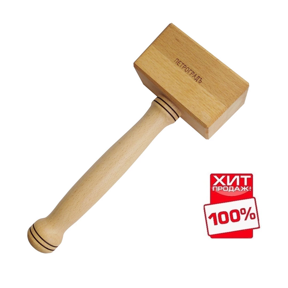 ХИТ! Киянка Петроградъ КИРПИЧ, боек 60 х 60 мм 300 г М00014996