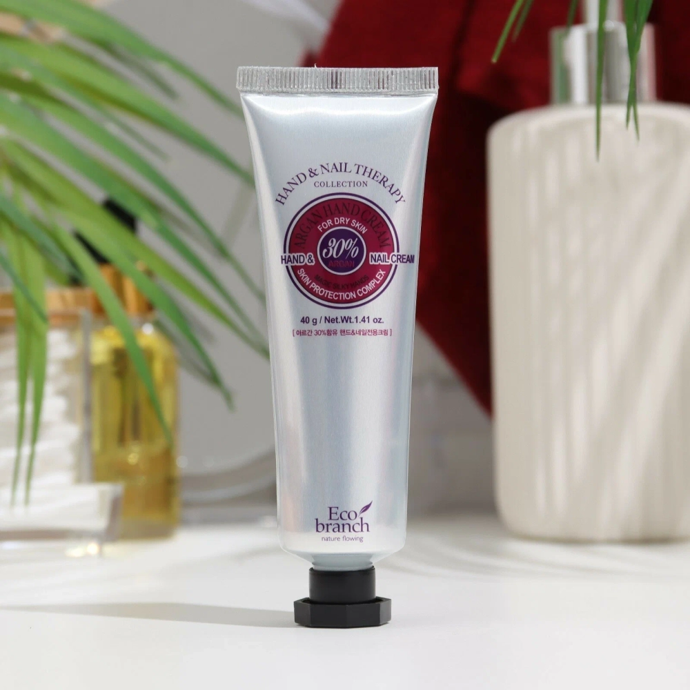 Крем для рук и ногтей с аргановым маслом  Eco Branch Hand Cream And Nail Therapy Argan, 40 гр