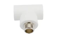 Тройник TEBO сварка НР 25*1/2*25 белый 35257