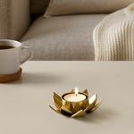 Подсвечник IKEA KNASTRIGT (КНАСТРИГТ), Золотой, Металл, 3 см