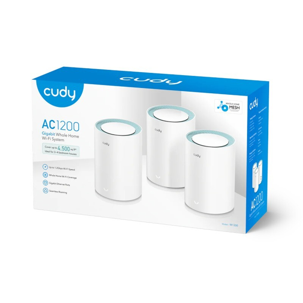 Cudy M1300 Wi-Fi Mesh-система AC1200 3-Pack