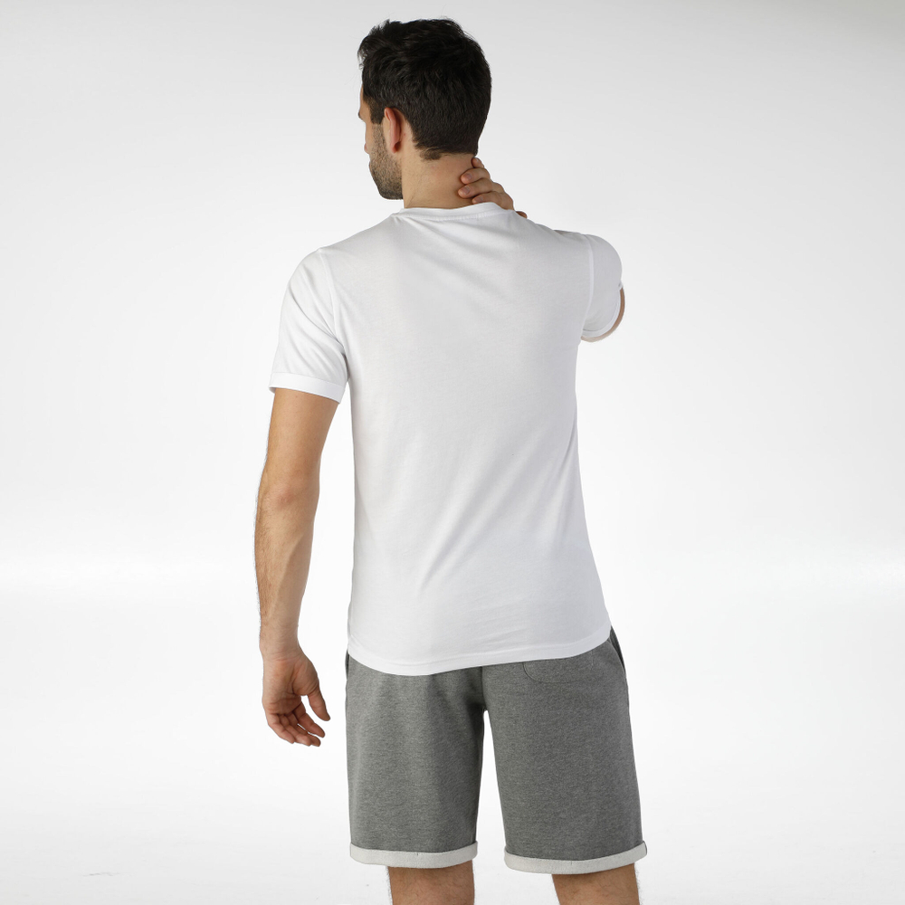 Мужское теннисное поло Quiet Please Ocean Stripe T-Shirt Men - White, Blue