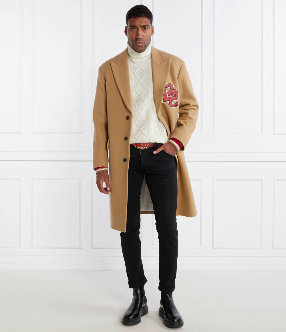 Хлопковое пальто Dsquared2 - светло-коричневый(S71AA0440 S78134)