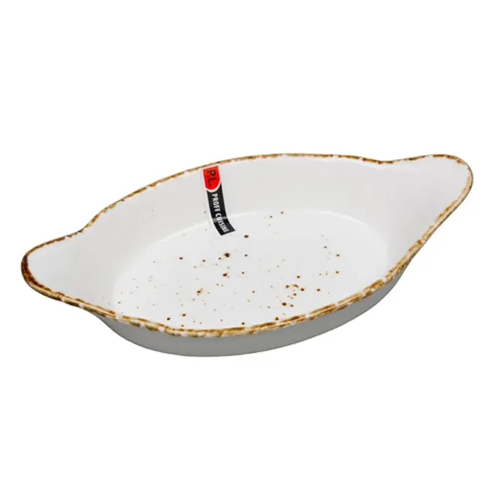 Блюдо овальное 22*11,5 см h3 см 240 мл с ручками Organica Grain P.L. Proff Cuisine [6]