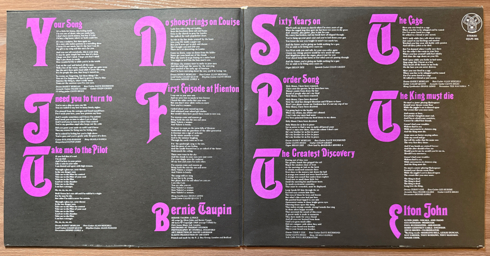 Elton John ‎– Elton John (Скандинавия 1972г.)