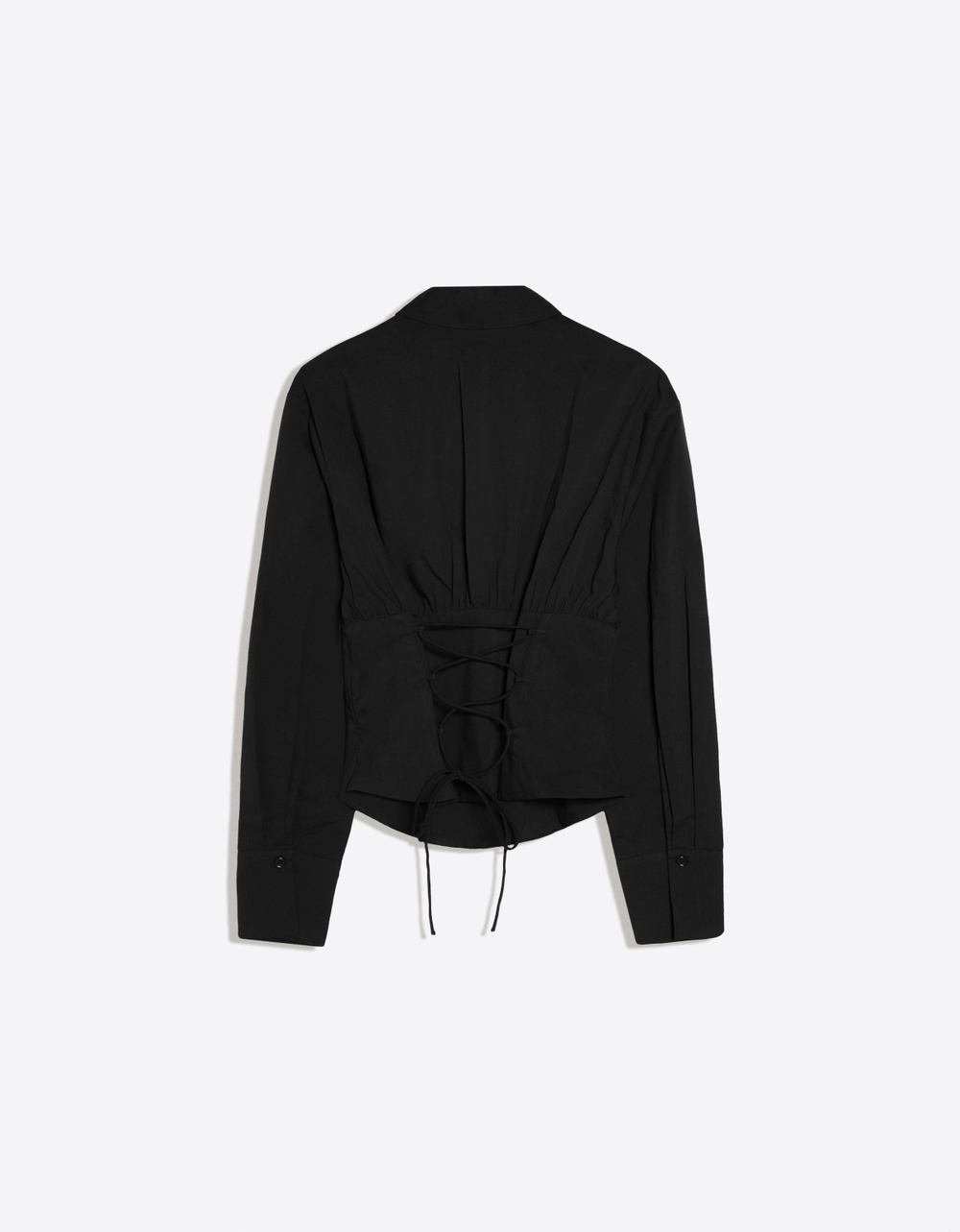 Женская рубашка с корсетным эффектом и длинными рукавами - BERSHKA