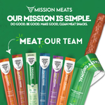 Mission Meats, миссии Минис, детские говяжьи палочки, оригинальная говядина, 24 палочки по 0,5 унции