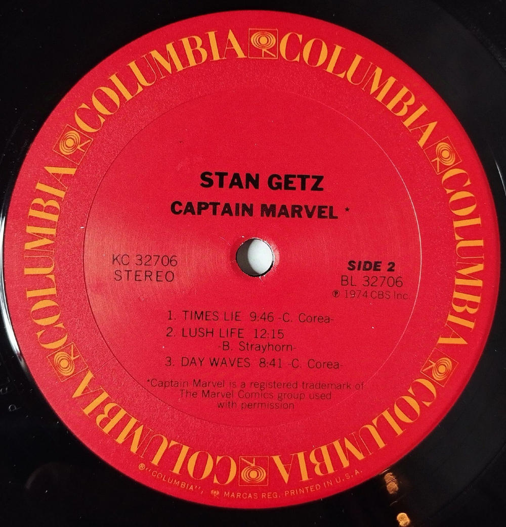 Винтажная виниловая пластинка LP Stan Getz Captain Marvel (USA 1975)