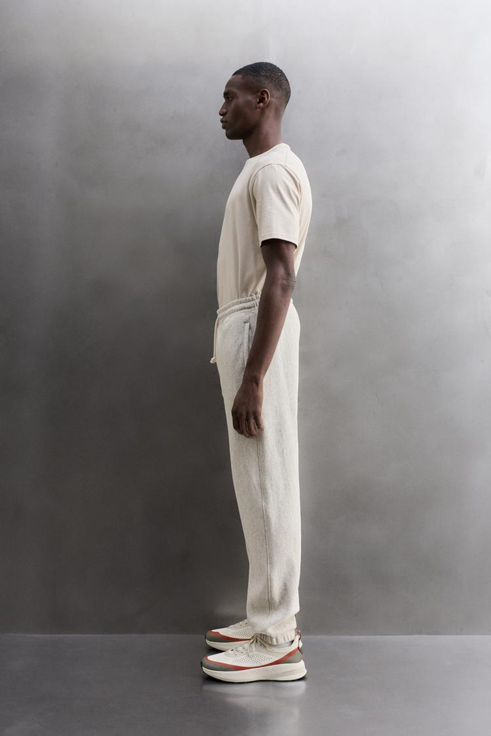 ZARA ДЖОГГЕРЫ RELAXED FIT, СЕРЫЙ МЕЛАНЖ