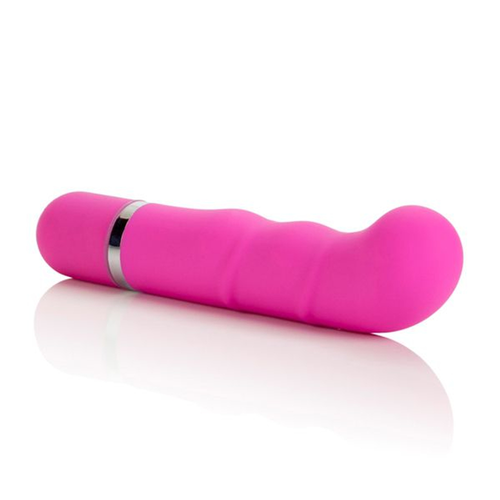 Розовый вибромассажер 10-Function Charisma Ripply - 11 см. (Цвет: розовый)