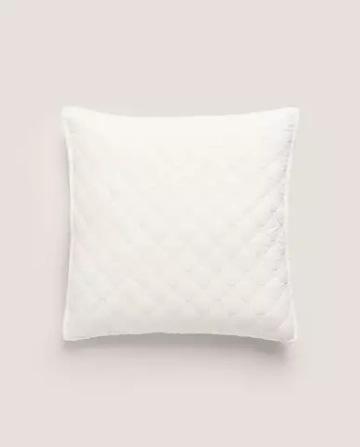 ZARA HOME ДЕТСКИЙ ЧЕХОЛ ДЛЯ ДЕКОРАТИВНОЙ ПОДУШКИ С ВЫШИВКОЙ, КРЕМОВЫЙ