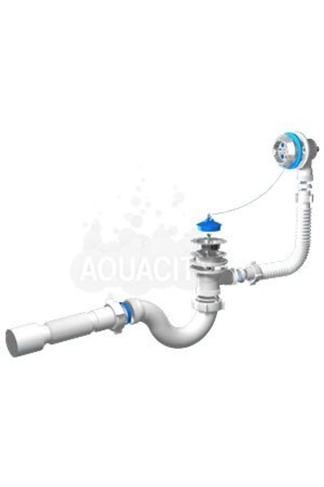 Сифон для ванны с выпуском и переливом 1 1/2" с г/т 40x50        E155  Ани