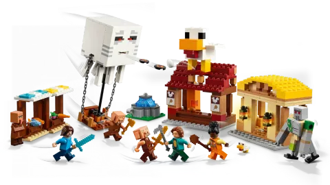 Конструктор LEGO Minecraft 21273 Нападение на деревню на призрачном воздушном шаре