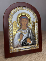 Ангел Хранитель, икона арочная, красное дерево 175х225
