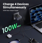 Зарядное устройство 3xUSB C+1xUSB, 100W, GaNInfinity X565, UGREEN 35043