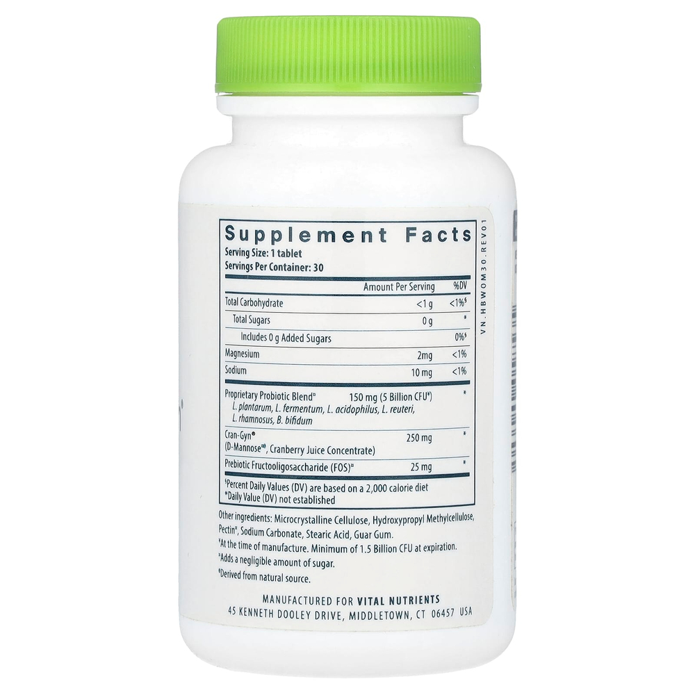Vital Nutrients, Hyperbiotics®, пробиотик Pro-Women®, 30 веганских таблеток