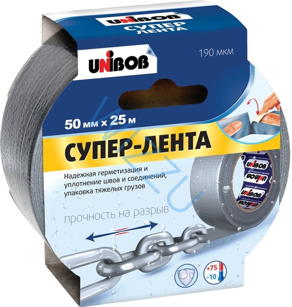 Unibob Супер Клейкая Лента Армированная 50мм/25м