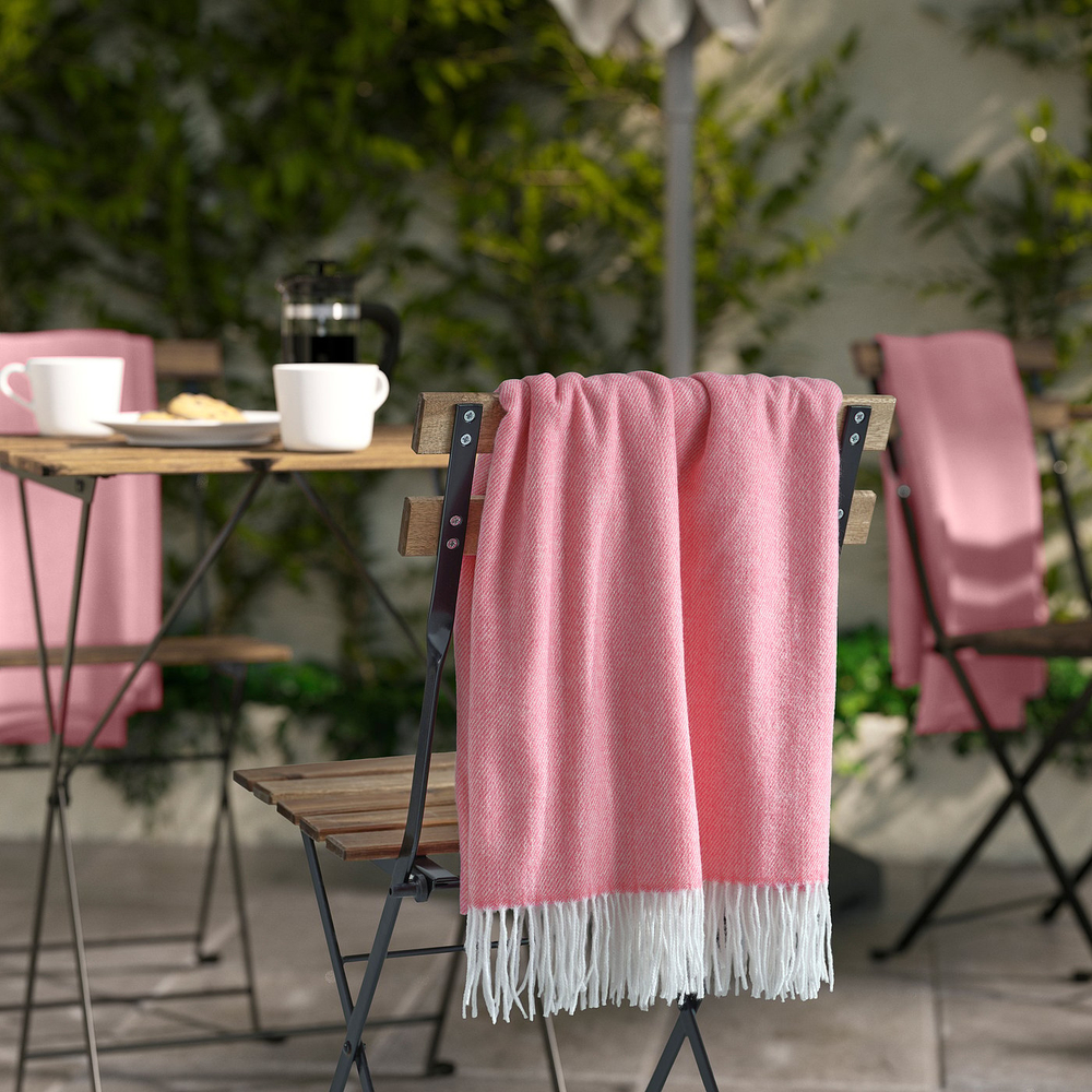 IKEA HOLMVI  (ИКЕА ХОЛМВИ)  -  Плед - розовый 120x160 см