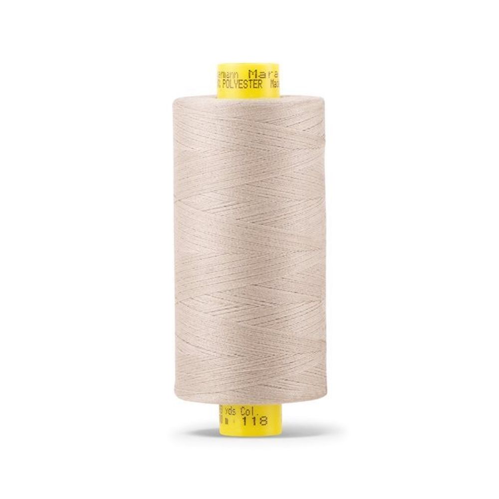 Нитка Gutermann Mara 120 (1000 метров), 1 кат., универсальная | 118 серый крем