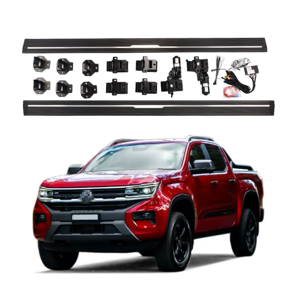 Электрические боковые пороги на шести кронштейнах для Volkswagen Amarok 2011-2019