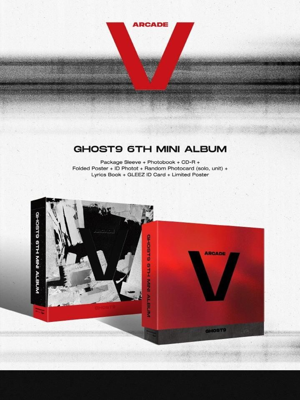 Альбом GHOST9 - ARCADE : V 6th Mini Album 2 Version SET
