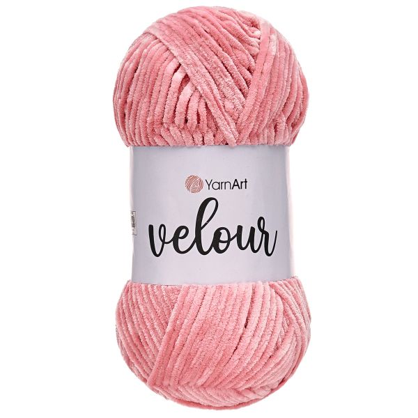 Пряжа YarnArt (ЯрнАрт) Velour / уп.5 мот. по 100 г, 170м, 862 пыльно-розовый
