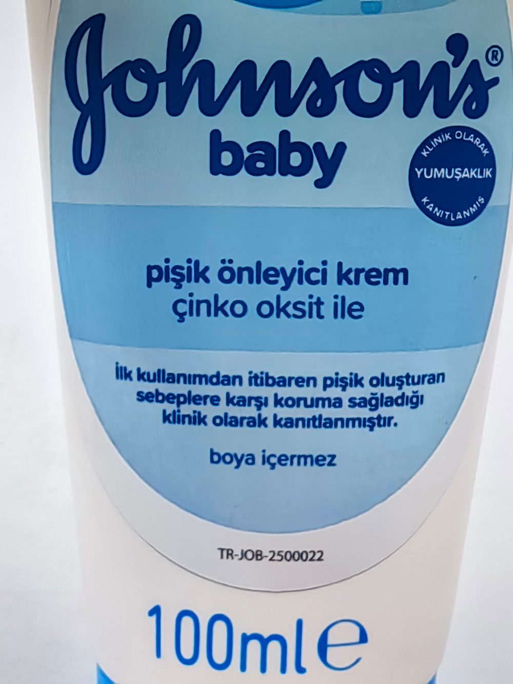 Крем с цинком Johnson's от опрелостей для младенцев 100 г (Франция)