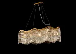 Люстра подвесная NewRgy NW077-L1000*W300*H300 GOLD/BRONZE, 10×40 Вт, бронзовая и золотая