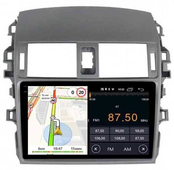 Магнитола для Toyota Corolla E150 2007-2012 (большая рамка) - Parafar PF974LUX1RN2K на Android 13, Быстрая, QLED+2K, CarPlay, 4G SIM-слот