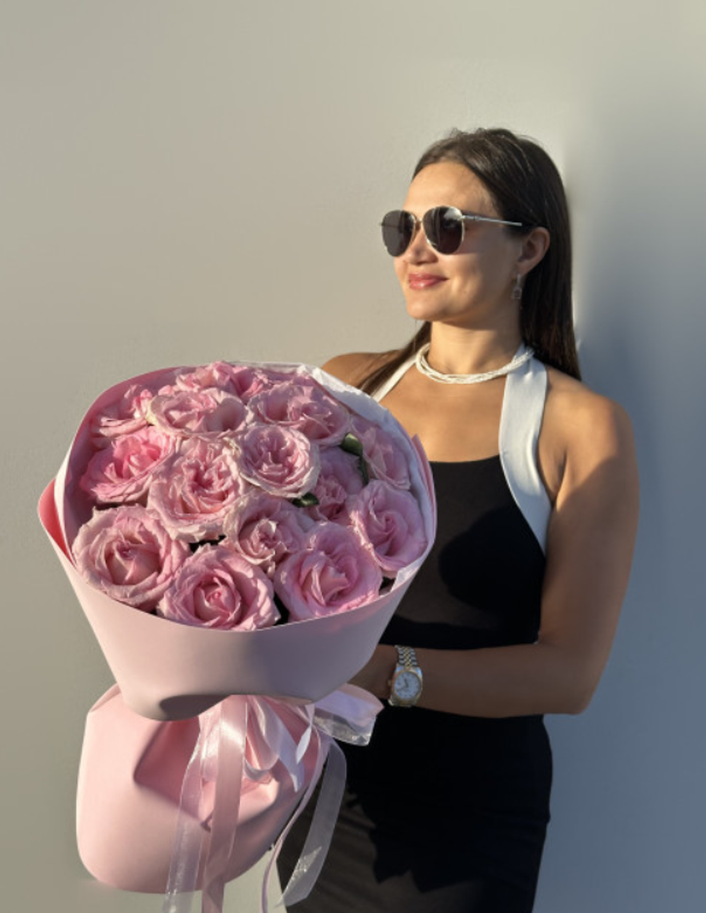 Розовые розы для Мамы