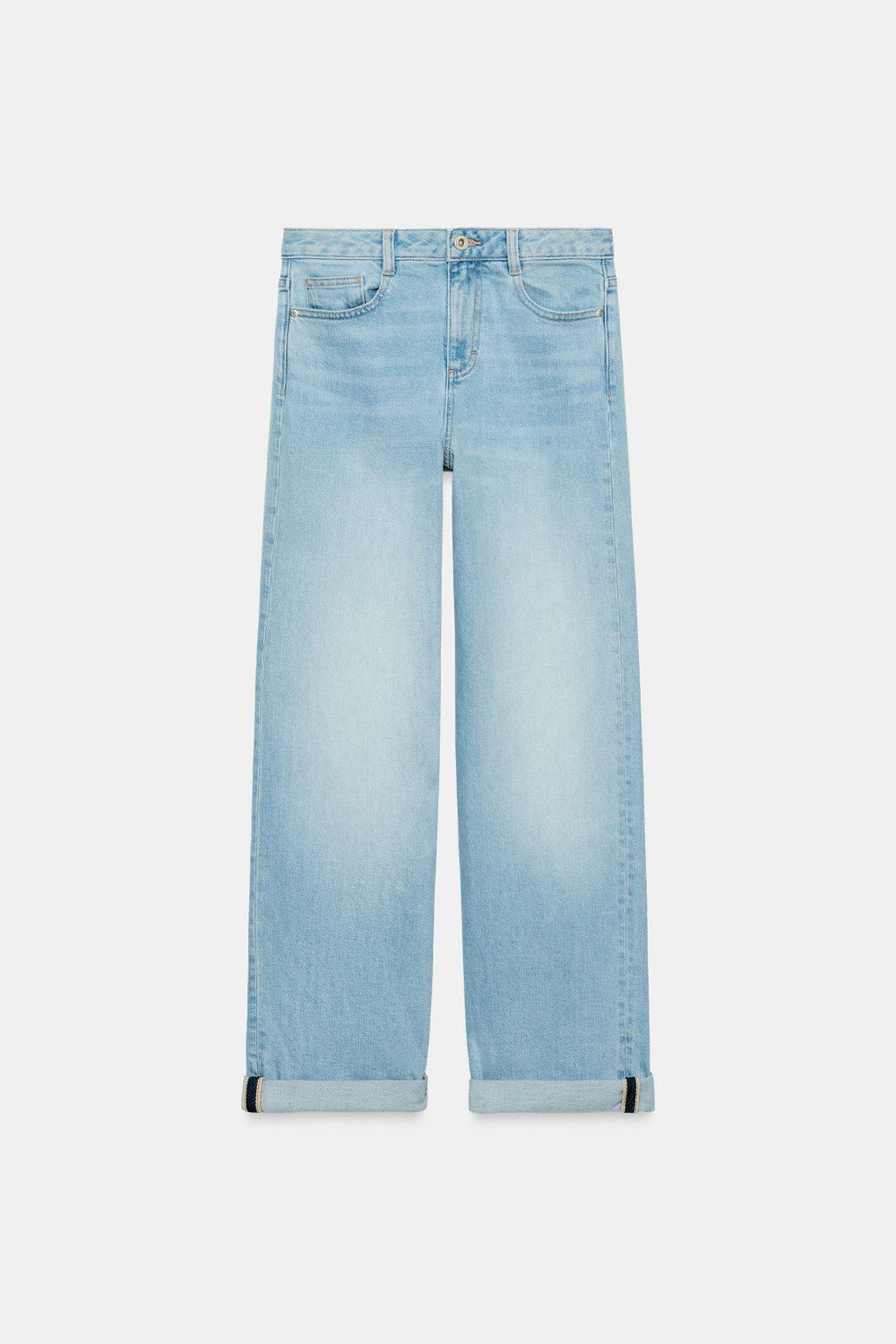 ДЖИНСЫ Z1975 RELAXED FIT СО СРЕДНЕЙ ПОСАДКОЙ И ОТВОРОТАМИ — ZARA