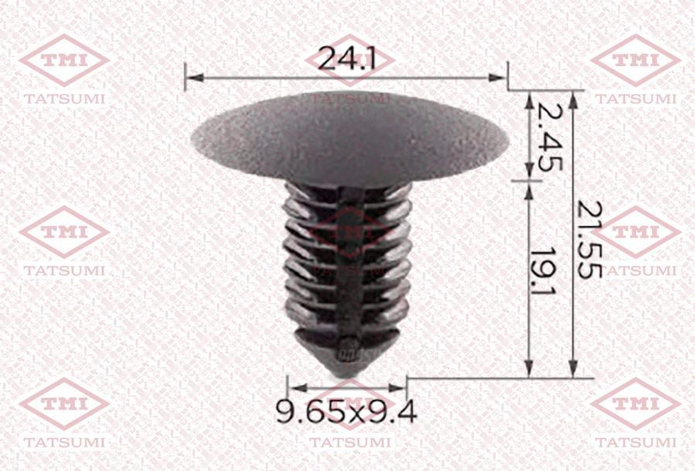Клипса пластиковая d-9,6мм TATSUMI