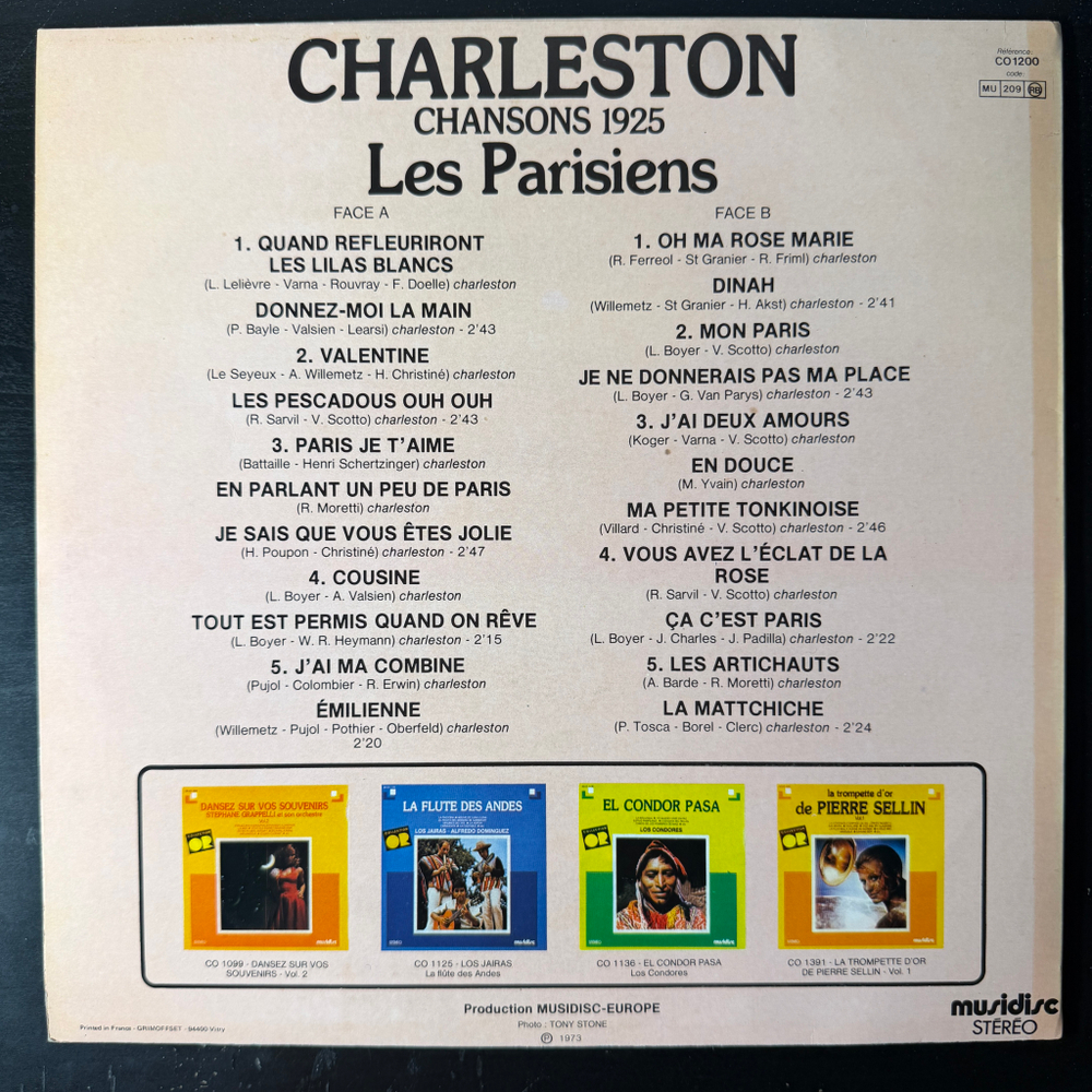 Les Parisiens ‎– Chansons 1925 (Франция)