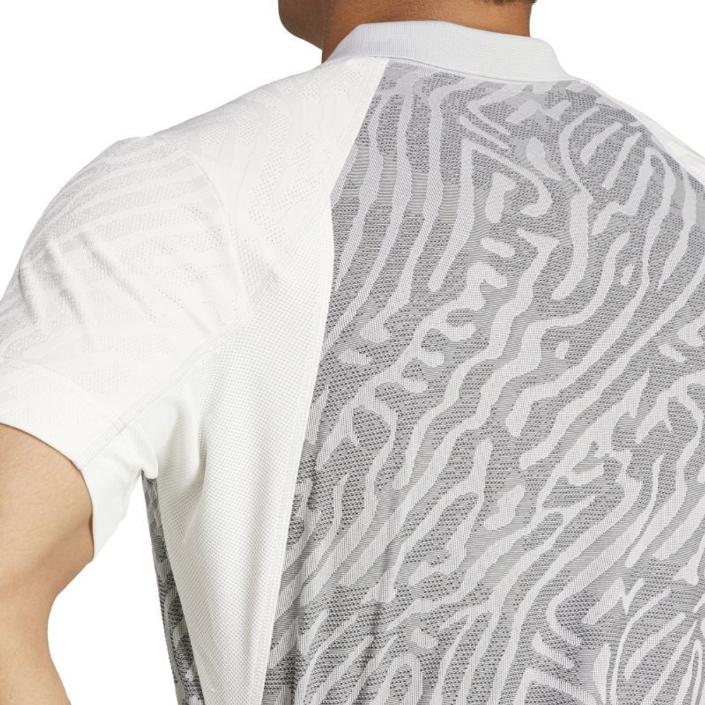 Мужское теннисное поло Adidas Tennis Airchill Pro Freelift Poloshirt - grey two/black/off white