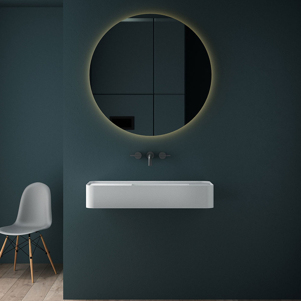 Раковина из искусственного камня Vincea  VWB-6S412MW, 1200*400*150, подвесная, цвет белый матовый