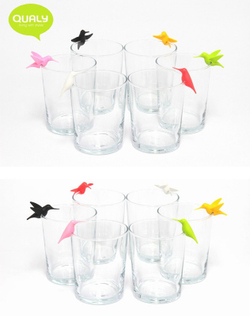 Маркеры для бокалов Humming Bird 6 шт. Qualy