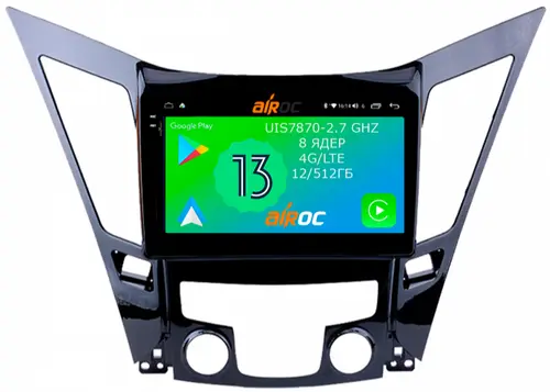 Магнитола для Hyundai Sonata 2010-2013 (YF) - AIROC 2K RX-2048 на Android 13, Быстрейшая, SIM-слот