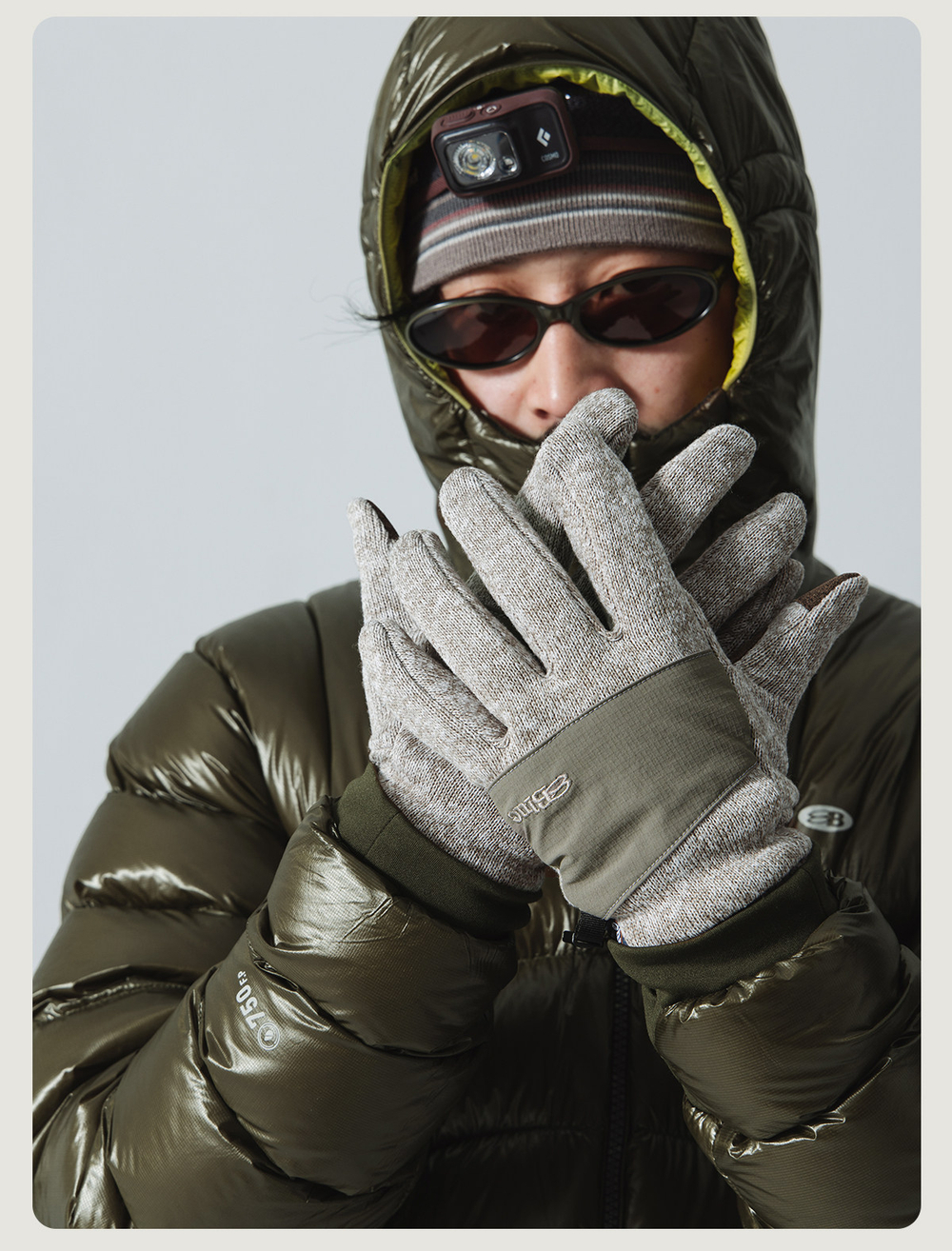Перчатки Nothomme BlueMonte Fleece хаки