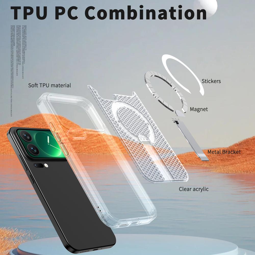 Прозрачный чехол Mesh Pro Magnetic Case для Xiaomi 17 Pro Max
