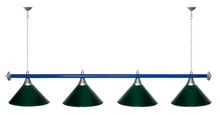 Лампа STARTBILLIARDS 4 пл. (плафоны хром,штанга хром,фурнитура золото)