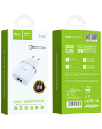 Сетевое зар. устр. Hoco C12Q 1USB QC3.0 2.4A белое