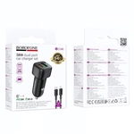 Автомобильное зарядное устройство BOROFONE BZ34B Type-C Lightning PD38W(1C1A) Black